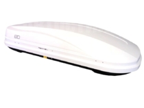 Бокс на крышу Магнум 390 (Белый-Карбон) (1850х840х420 см.)